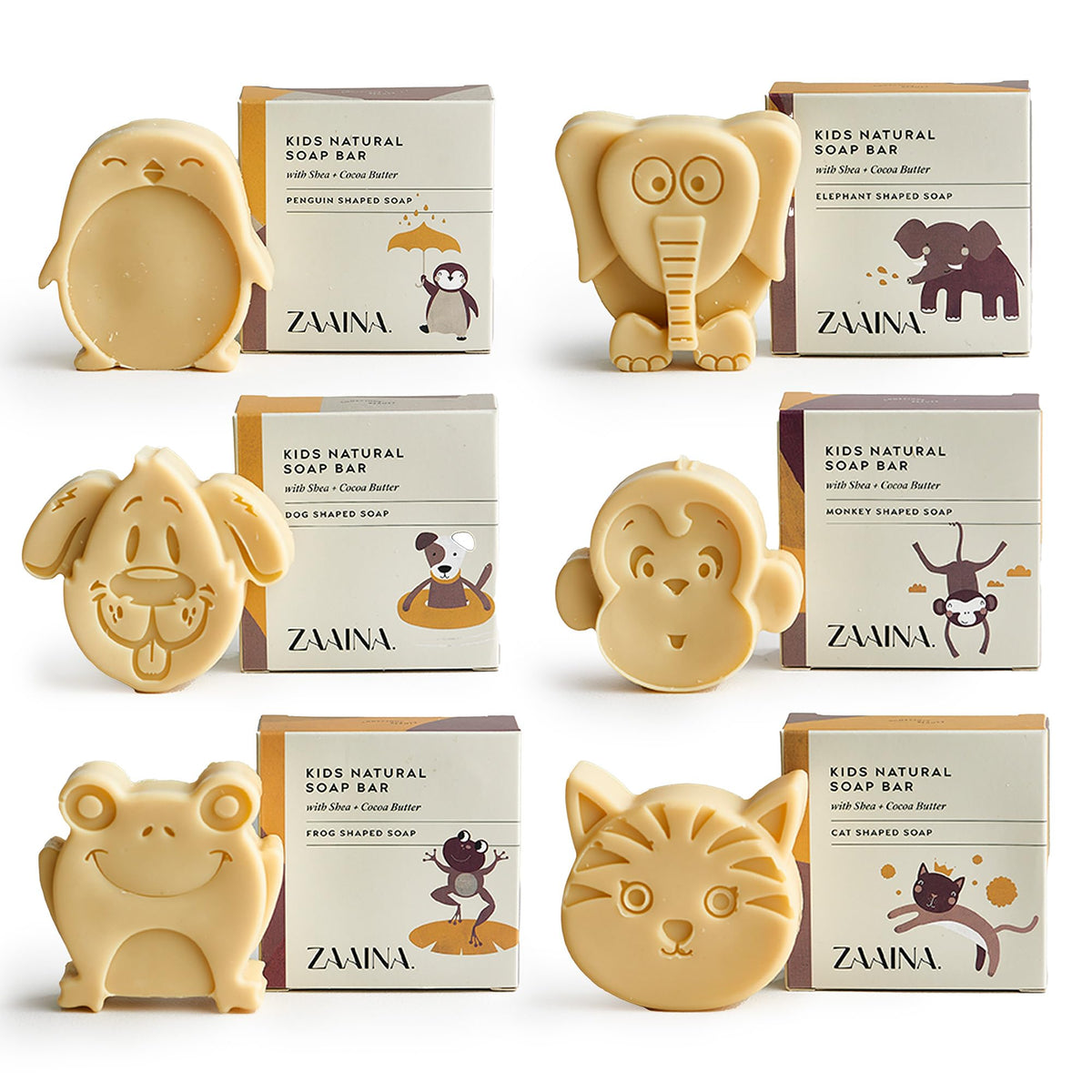 ZAAINA Kids Natural Soap Bar Set packaging