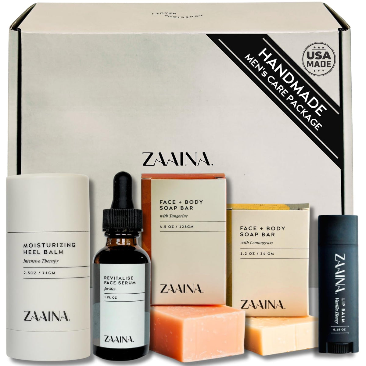 ZAAINA Men’s Spa Gift Set complete package front view