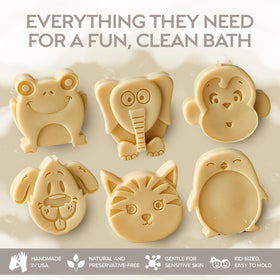 ZAAINA monkey-shaped soap bar in vibrant colours