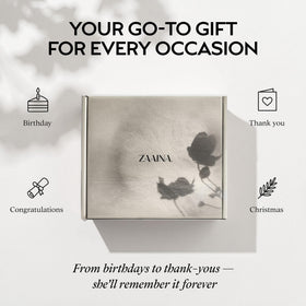 ZAAINA Spa Gift Basket lifestyle scene with relaxing setting