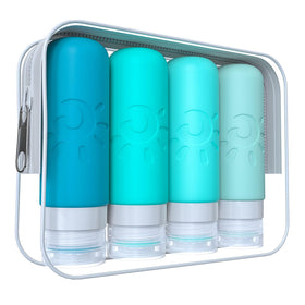 Zafit Travel Bottles set of four in multicoloured design