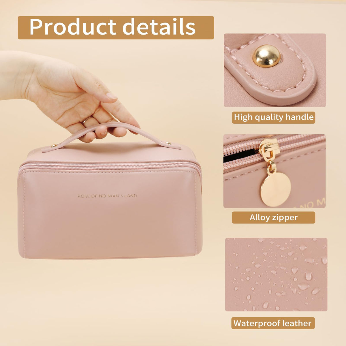 zaleeta makeup bag set displayed with cosmetics inside