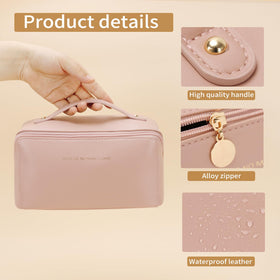 zaleeta makeup bag set displayed with cosmetics inside