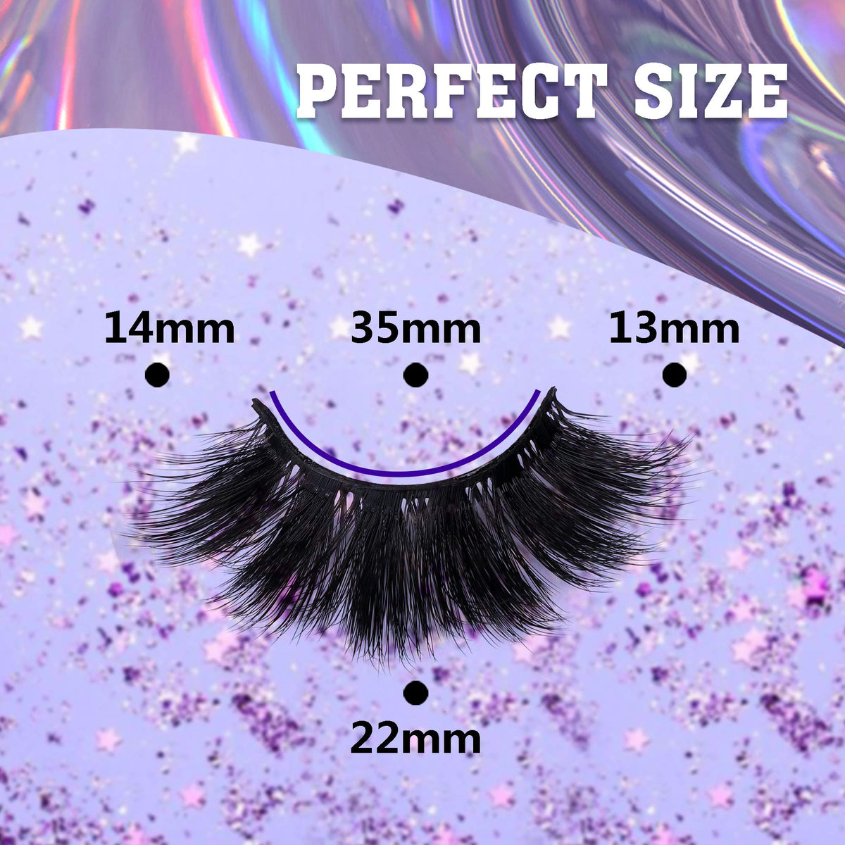 zanlufly 22MM faux mink eyelashes side view