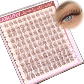 zanlufly brown lash clusters side view
