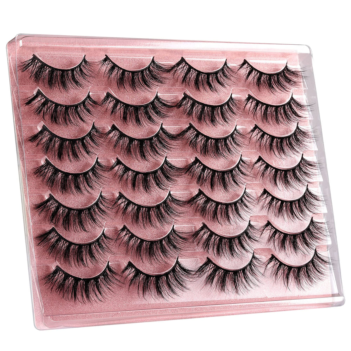 zanlufly false eyelashes in natural look on model