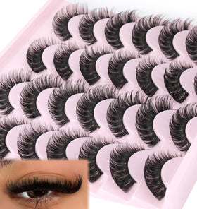zanlufly False Eyelashes Russian Strip Lashes pack front view