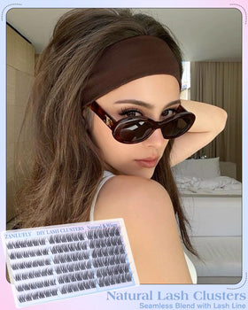 zanlufly Lash Clusters CC-Curly individual lashes display
