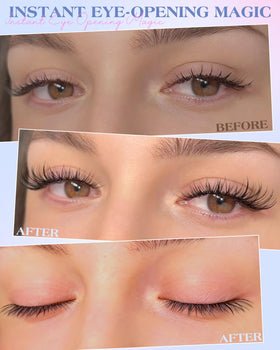 zanlufly Lash Clusters CC-Curly on model's eyes