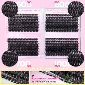 zanlufly Lash Clusters D-Curly Individual Lashes lifestyle scene
