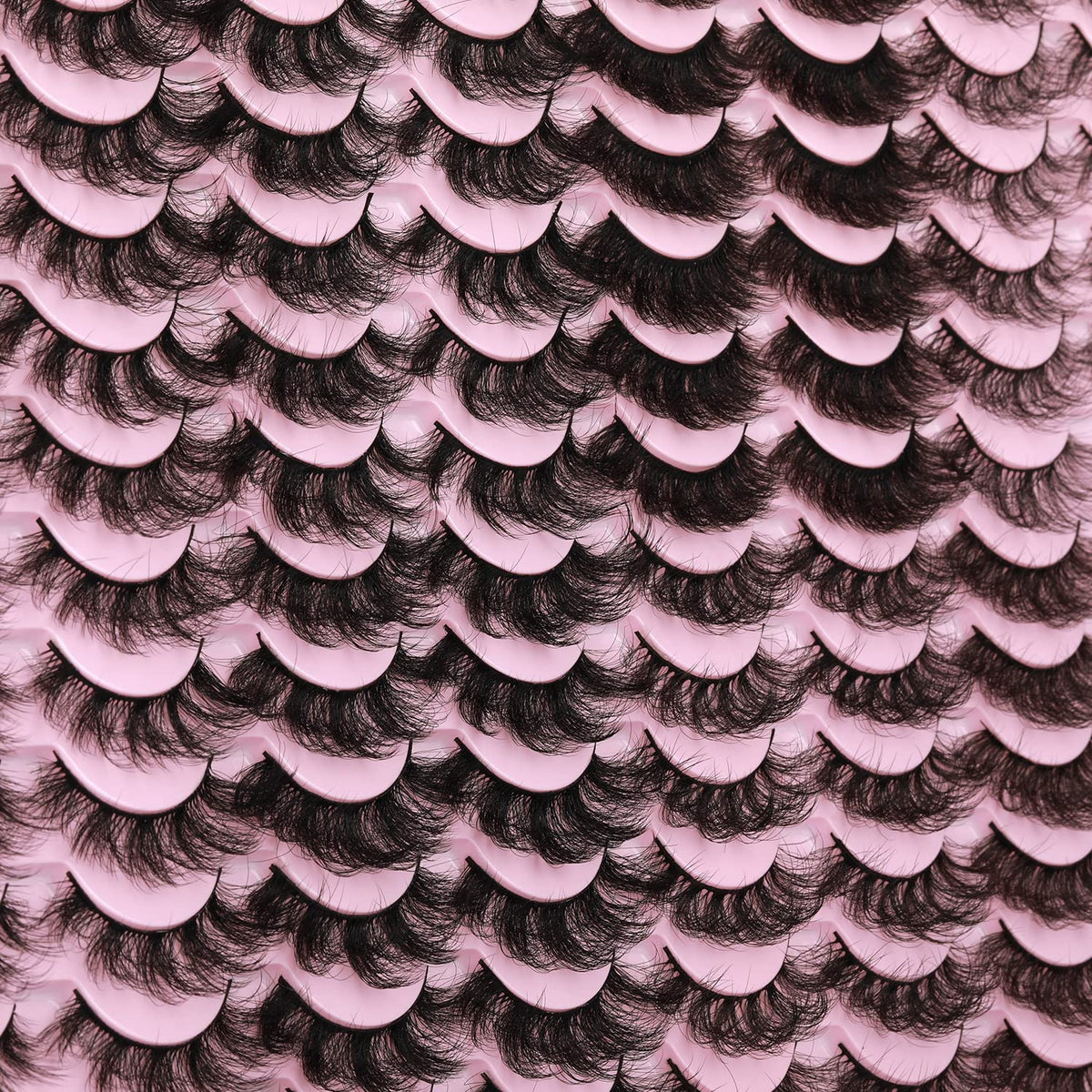 zanlufly lashes arranged to show thickness and volume