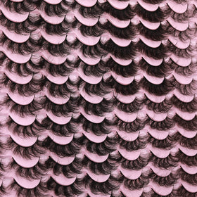 zanlufly lashes arranged to show thickness and volume