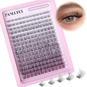 zanlufly Wispy Eyelash Clusters 180Pcs packaging front view