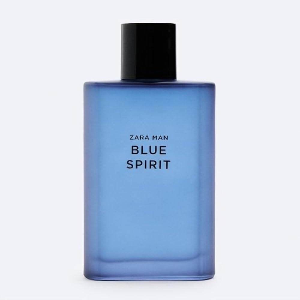 Zara Man Blue Spirit Cologne 90ml bottle side view