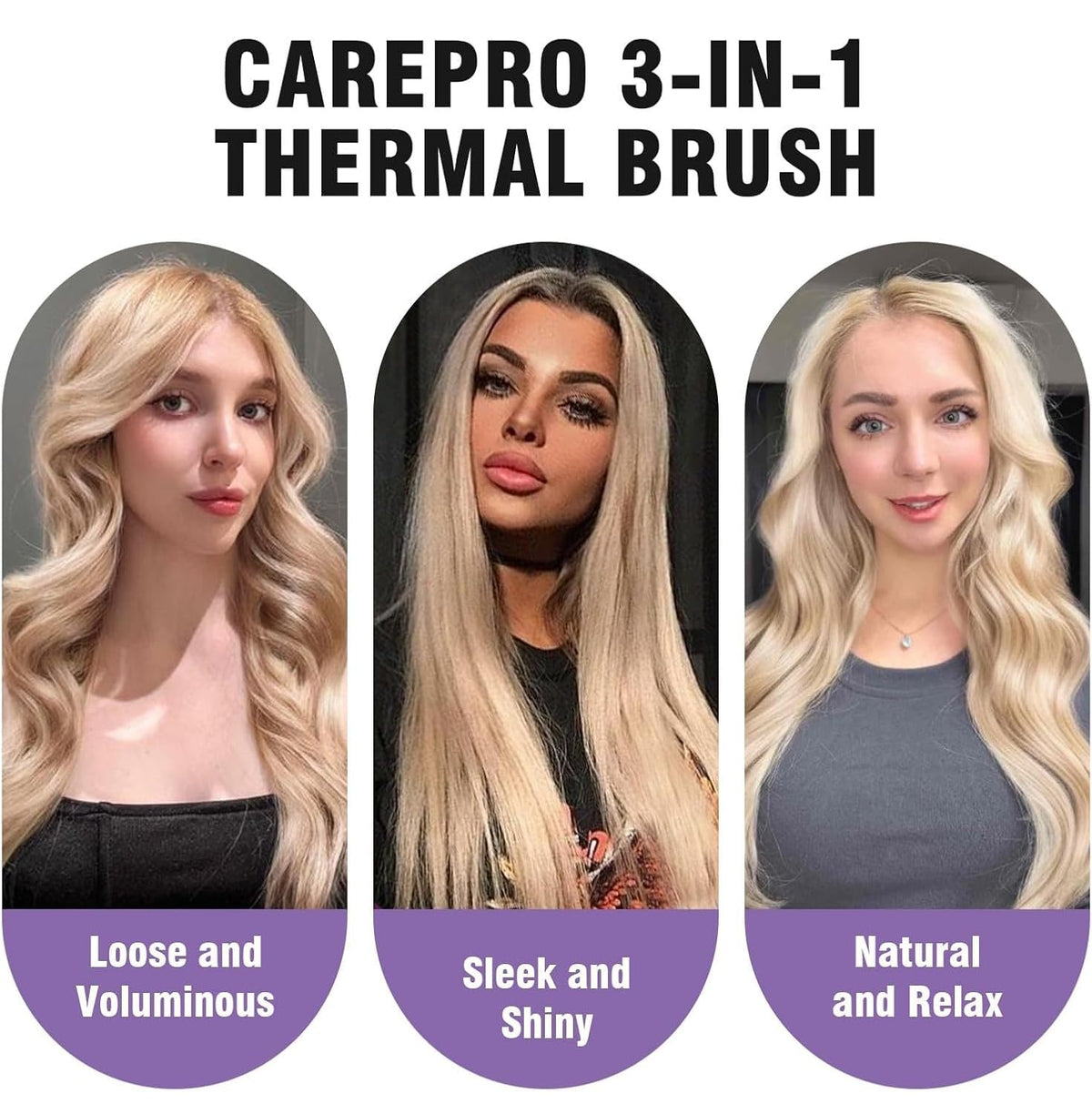 ZAVAREA Thermal Brush in use on styled hair