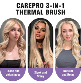 ZAVAREA Thermal Brush in use on styled hair