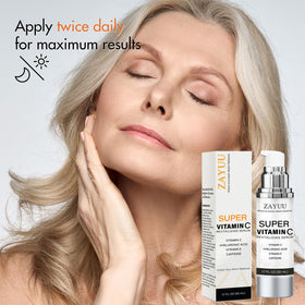 ZAYUU Super Vitamin C Face Serum lifestyle use