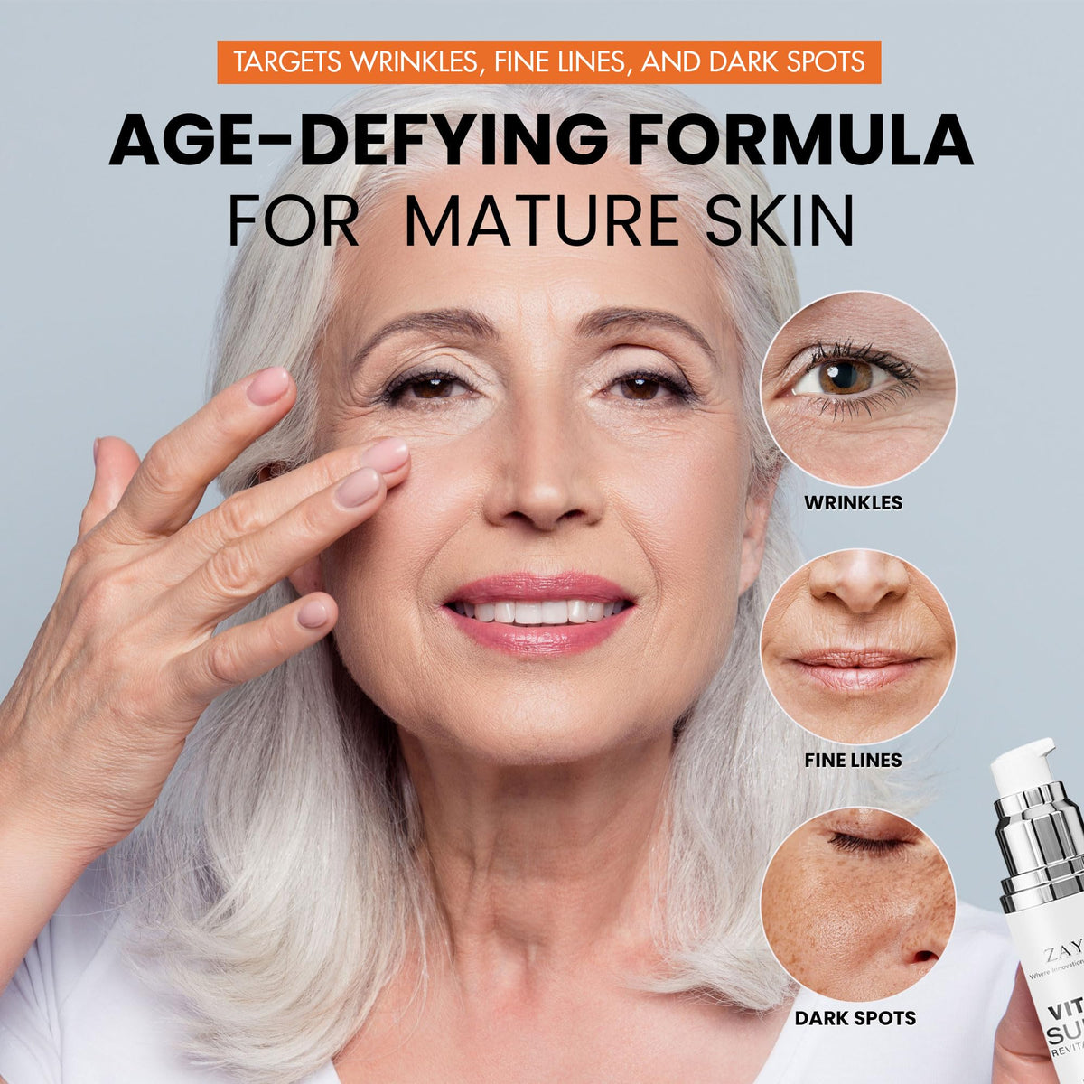 ZAYUU Super Vitamin C Face Serum packaging side view