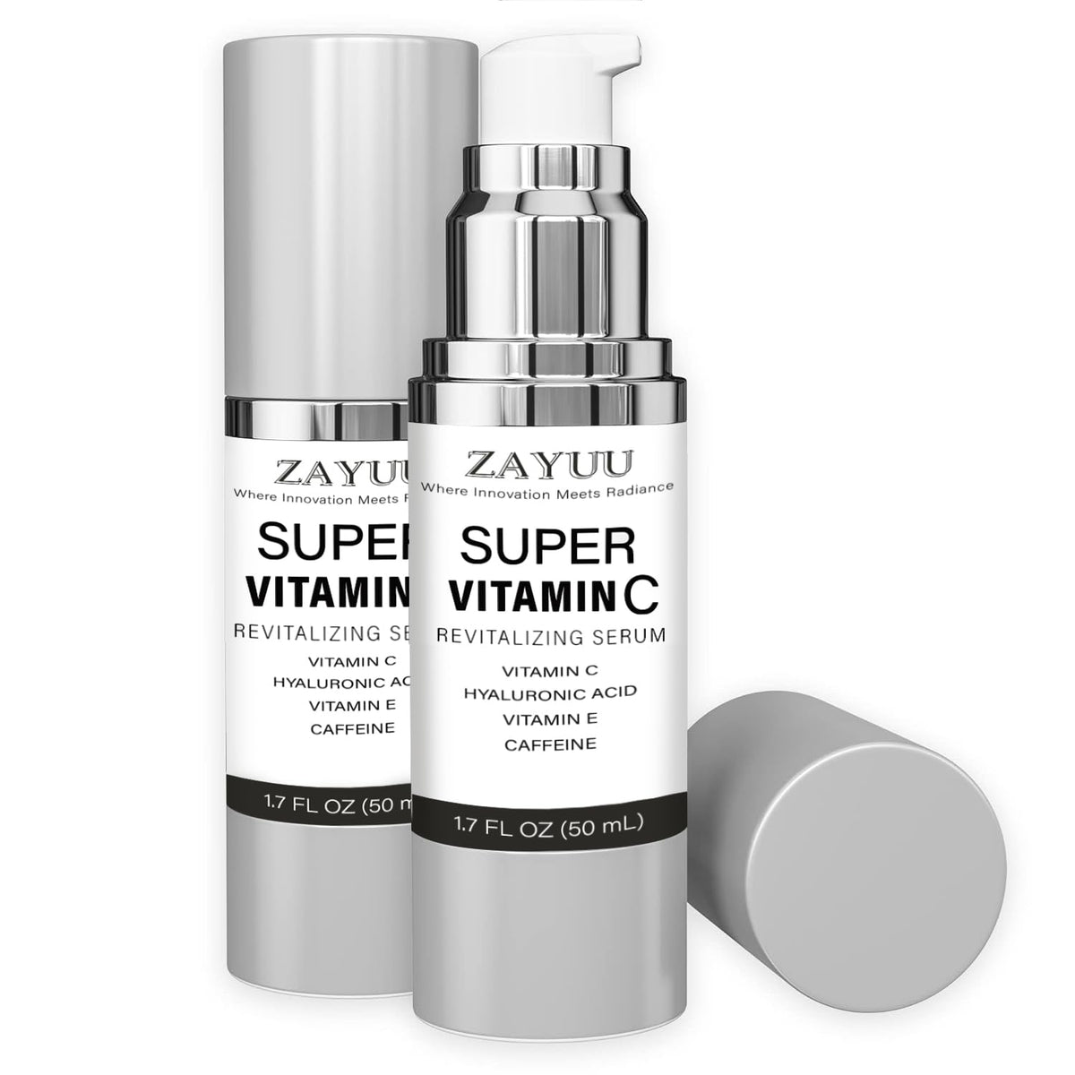 ZAYUU Super Vitamin C Serum 2-Pack front view with packaging