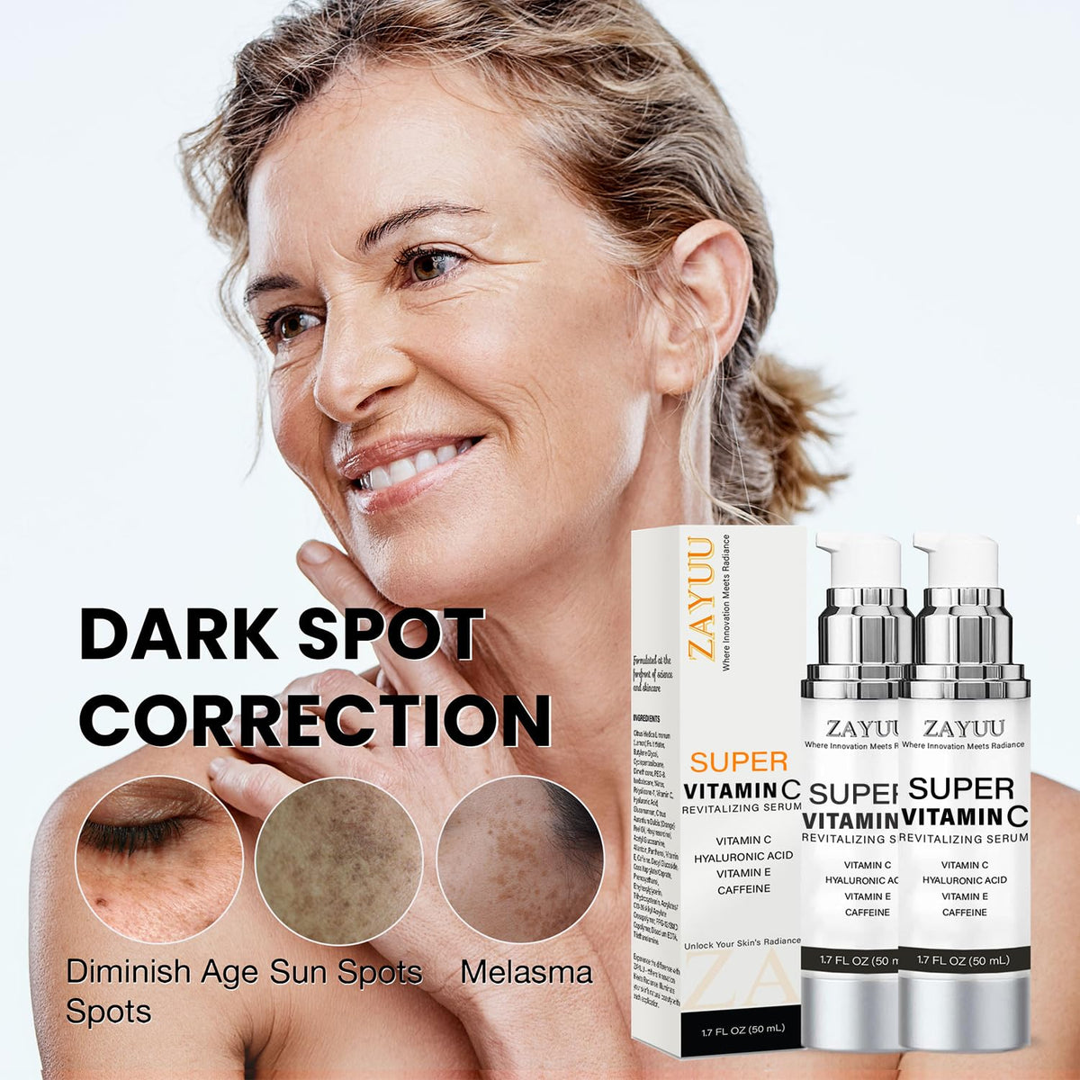 ZAYUU Super Vitamin C Serum on a clean surface