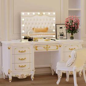 ZazaFi Hollywood Vanity Mirror side view showing USB charging port
