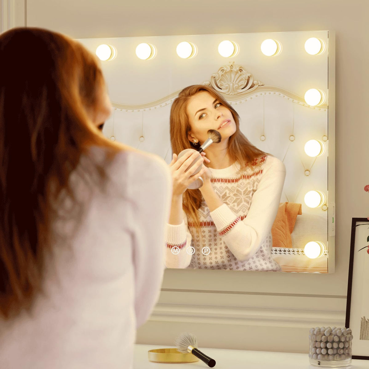 ZazaFi Hollywood Vanity Mirror with detachable 10X magnifier