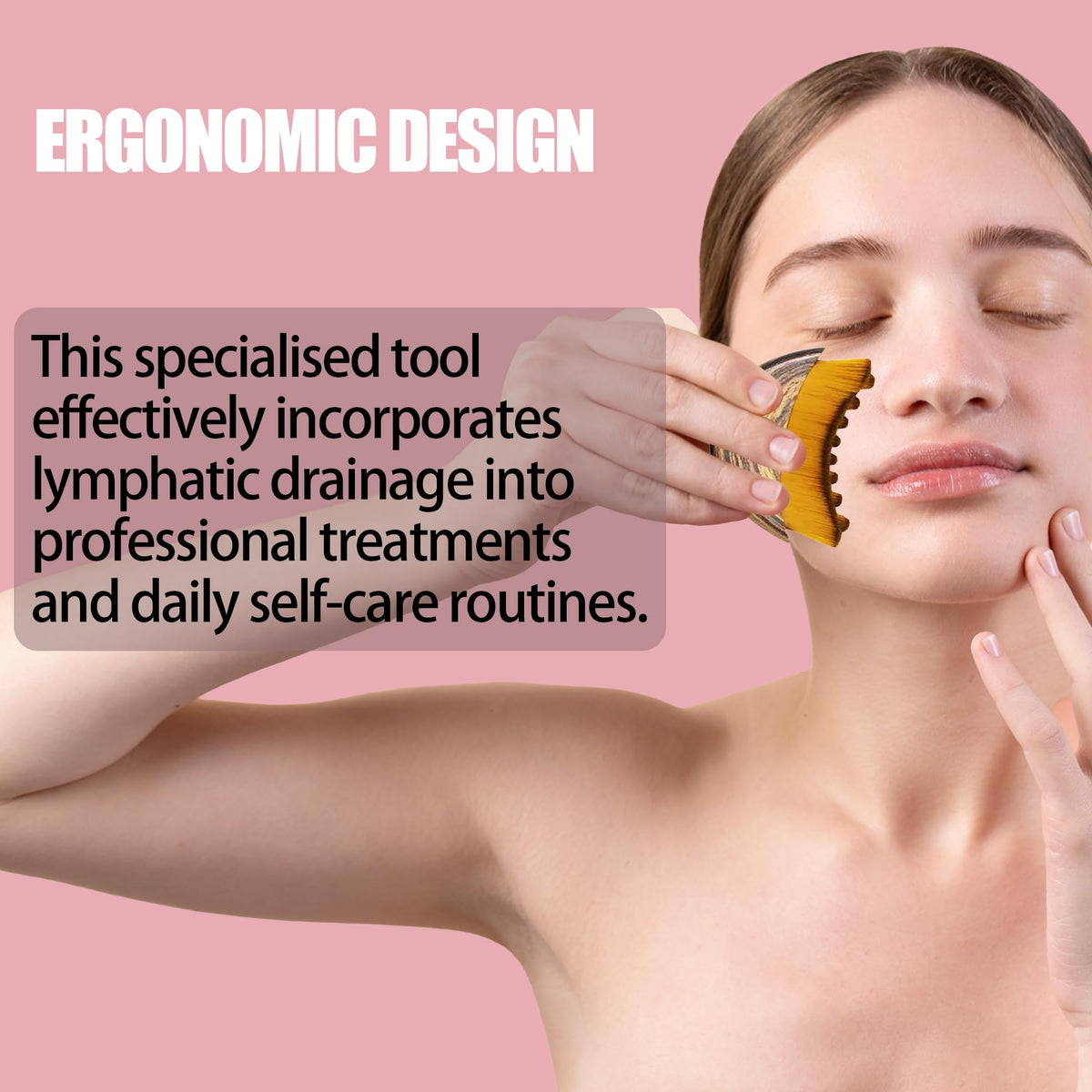 ZAZKHC Lymphatic Contour Face Brush packaging display