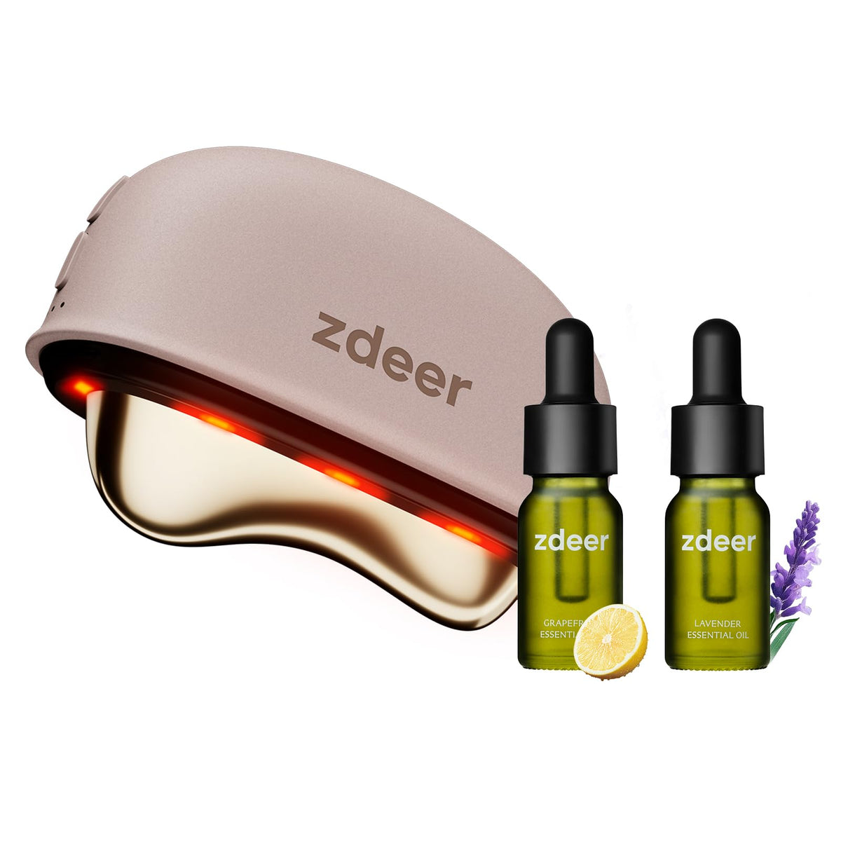 ZDEER Electric Heated Gua Sha Kit pink model front view