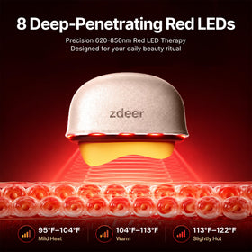 ZDEER Gua Sha kit displaying red light feature