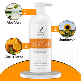 Zealios Swim & Sport Conditioner 32 oz with aloe juice and sunflower oil