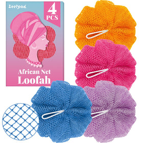 Zeefpod African Net Sponge 4 Pack front view