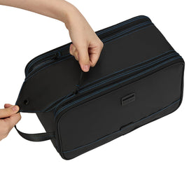 ZEEMO Toiletry Bag packed with toiletries and grooming supplies