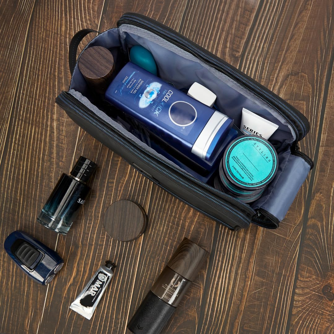 ZEEMO Toiletry Bag with magnetic closure top flap
