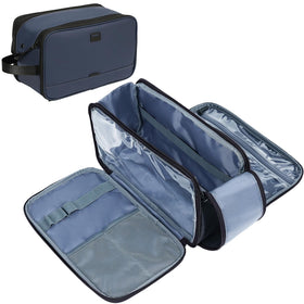 ZEEMO Travel Toiletry Bag front view showing dual compartments