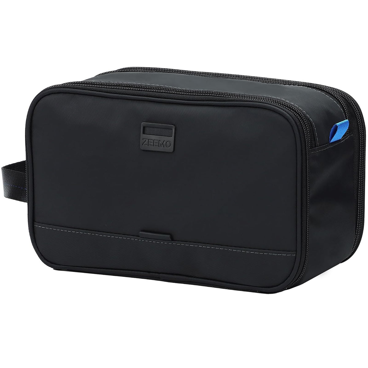 ZEEMO Travel Toiletry Bag front view with dual compartments