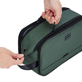 ZEEMO Travel Toiletry Bag showing see-through compartment