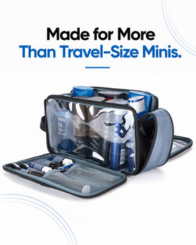 ZEEMO Travel Toiletry Bag with elastic bands and mesh pockets