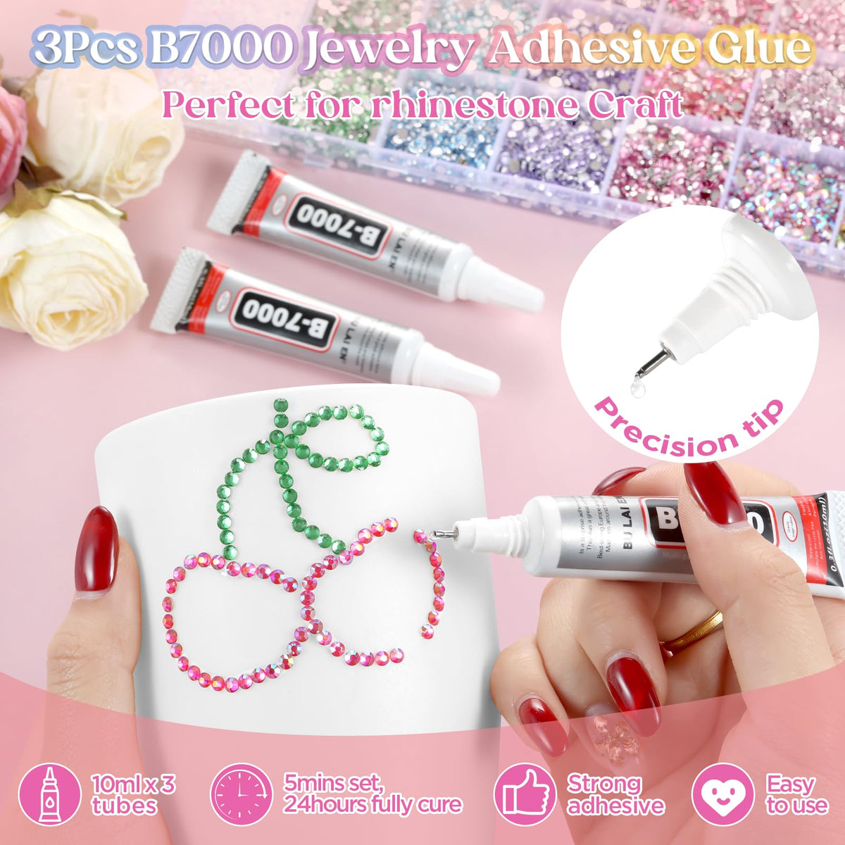 Zefy rhinestones used on decorated shoes
