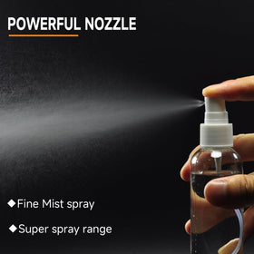 ZEJIA 2oz travel spray bottle clear back view