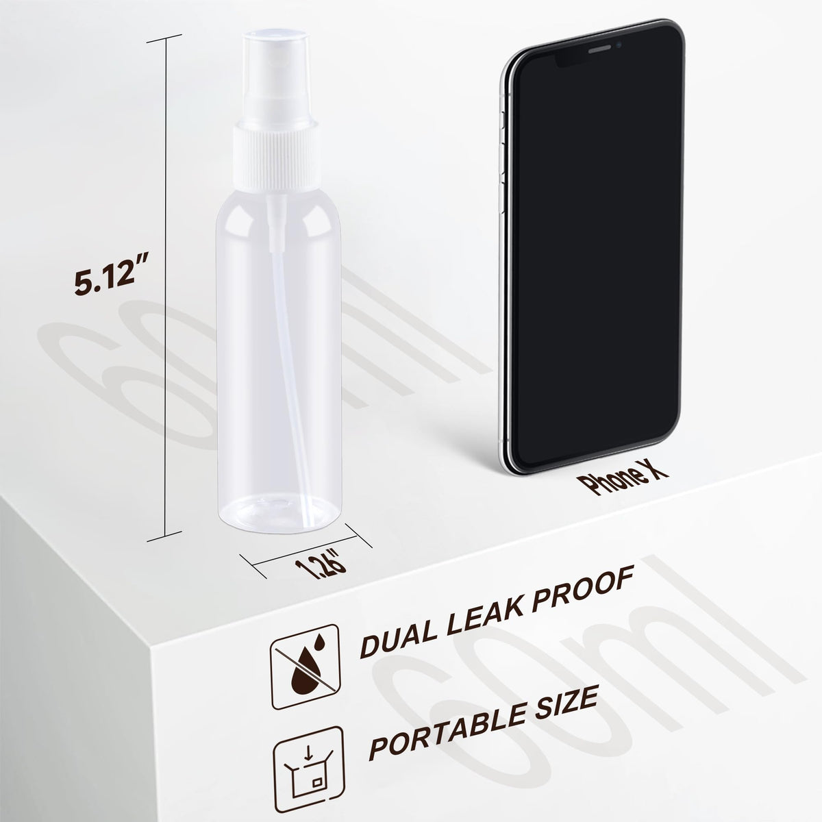 ZEJIA 2oz travel spray bottle with label