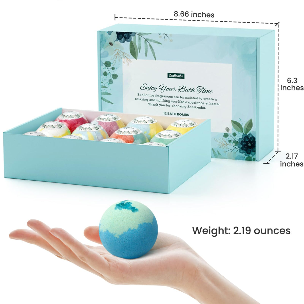 ZenBombs bath bomb packaging design for gifting
