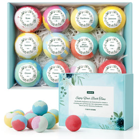 ZenBombs Bath Bombs gift set with 12 unique fragrances