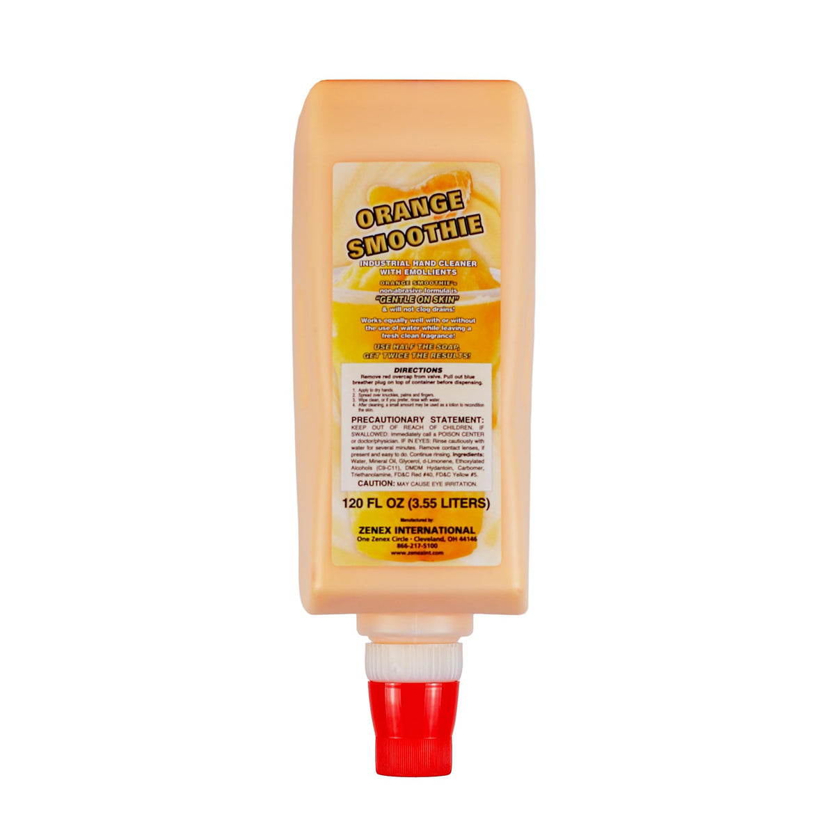 Zenex Orange Smoothie Hand Soap back view with label