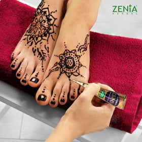 Zenia Temporary Tattoo Paste Cone with design examples