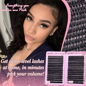 zenotti Lash Clusters in use during makeup application