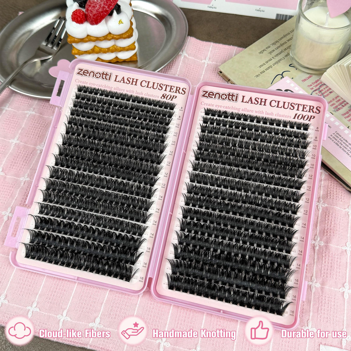 zenotti Lash Clusters Kit 544PCS individual lashes in various lengths