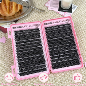 zenotti Lash Clusters Kit showcasing versatility in makeup styles