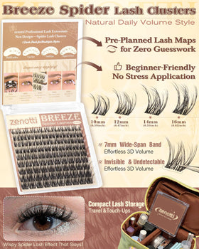 zenotti Spider Lash Clusters close-up of lashes