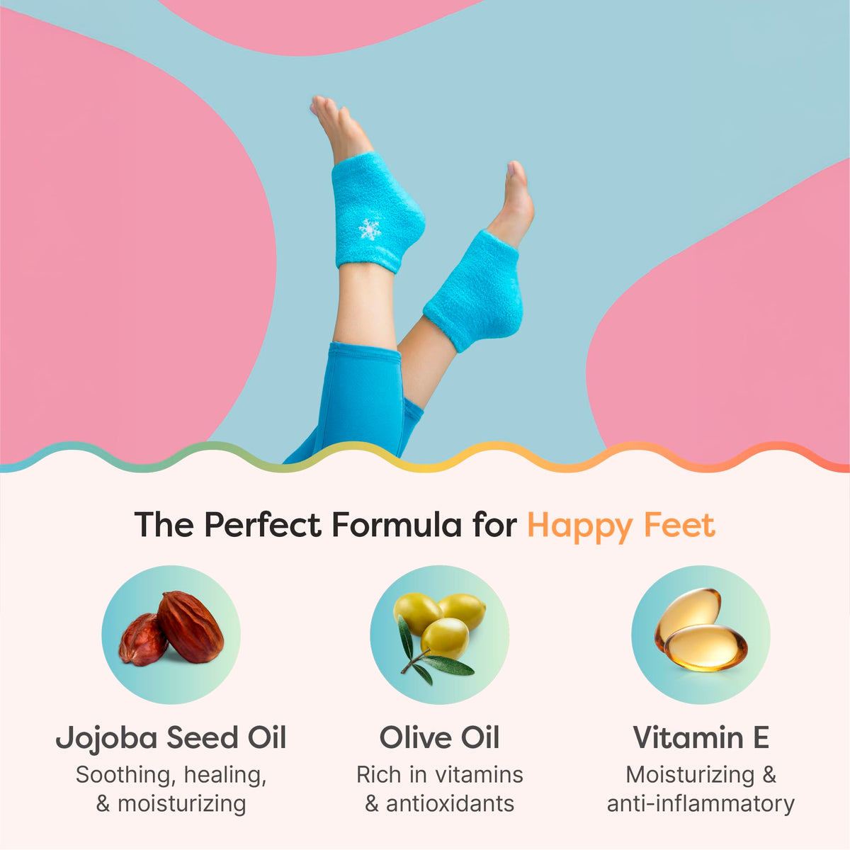 ZenToes Moisturizing Heel Socks on a foot, demonstrating fit
