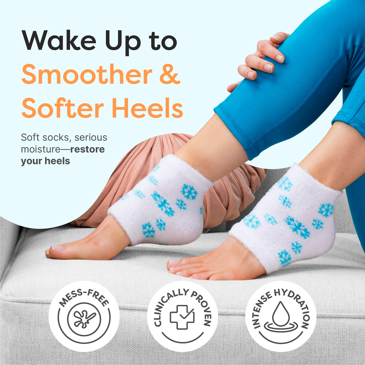 ZenToes Moisturizing Heel Socks packaging with product details